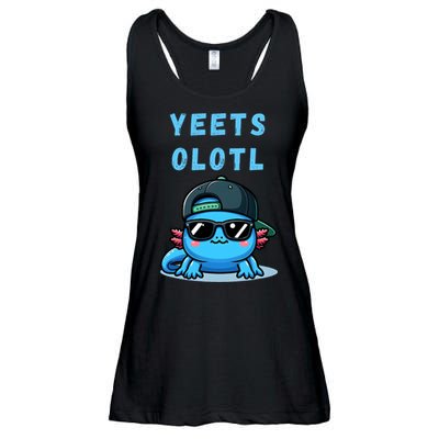 Yeets Olotl Funny Axolotl Yeet, Yeet Quote Funny Saying Ladies Essential Flowy Tank