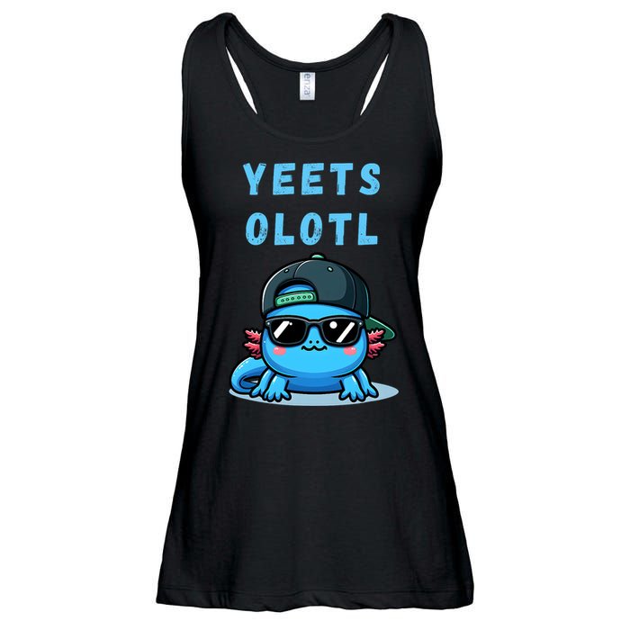 Yeets Olotl Funny Axolotl Yeet, Yeet Quote Funny Saying Ladies Essential Flowy Tank