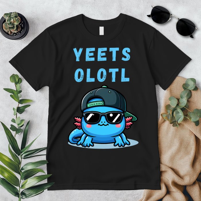 Yeets Olotl Funny Axolotl Yeet, Yeet Quote Funny Saying Premium T-Shirt
