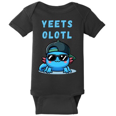 Yeets Olotl Funny Axolotl Yeet, Yeet Quote Funny Saying Baby Bodysuit