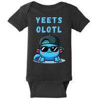 Yeets Olotl Funny Axolotl Yeet, Yeet Quote Funny Saying Baby Bodysuit