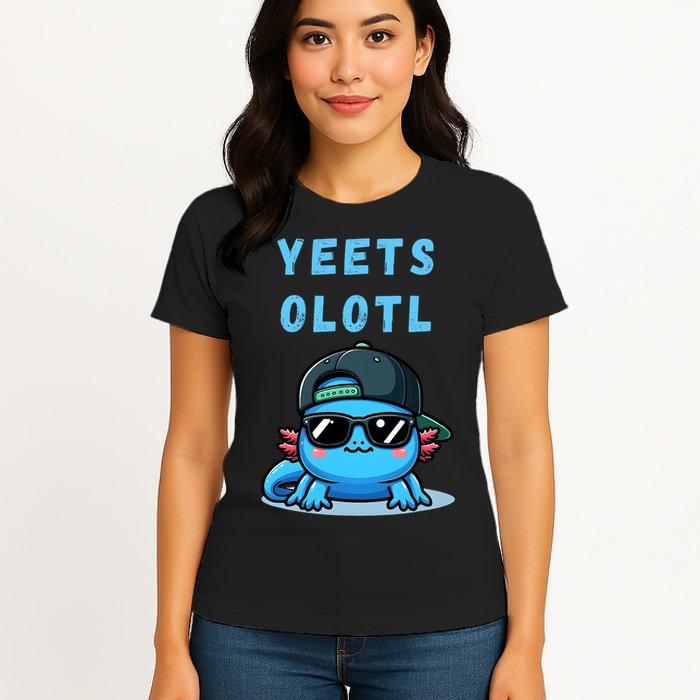 Yeets Olotl Funny Axolotl Yeet, Yeet Quote Funny Saying Womens T-Shirt