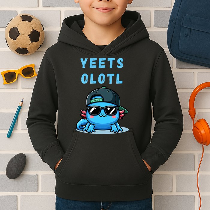 Yeets Olotl Funny Axolotl Yeet, Yeet Quote Funny Saying Kids Hoodie