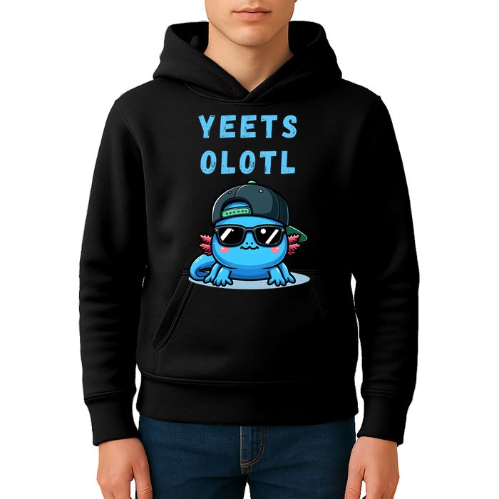 Yeets Olotl Funny Axolotl Yeet, Yeet Quote Funny Saying Kids Hoodie