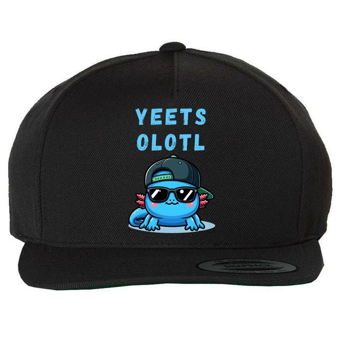 Yeets Olotl Funny Axolotl Yeet, Yeet Quote Funny Saying Wool Snapback Cap