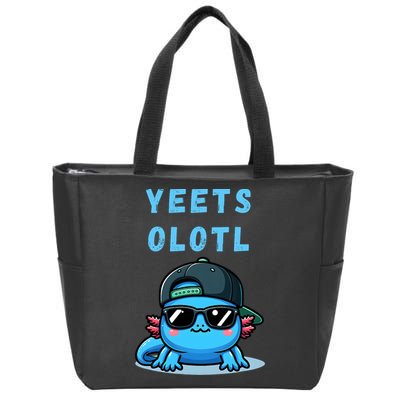 Yeets Olotl Funny Axolotl Yeet, Yeet Quote Funny Saying Zip Tote Bag