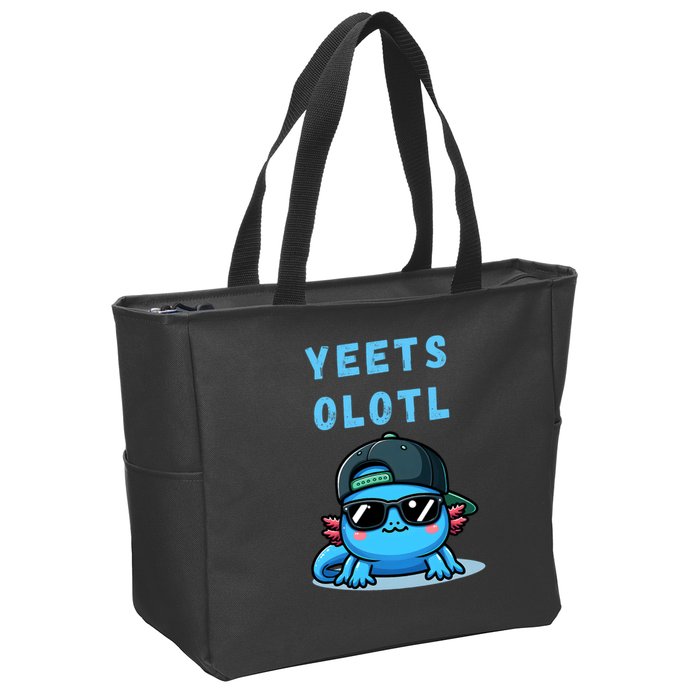 Yeets Olotl Funny Axolotl Yeet, Yeet Quote Funny Saying Zip Tote Bag
