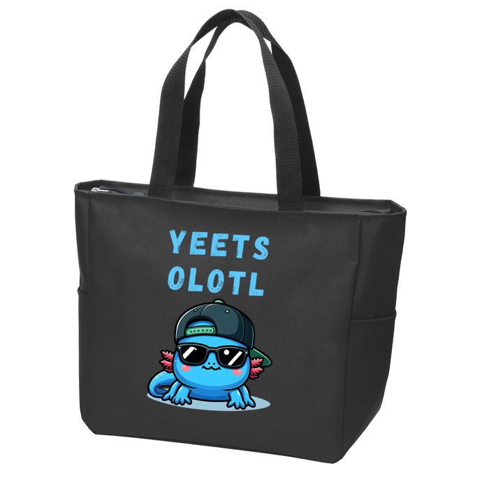 Yeets Olotl Funny Axolotl Yeet, Yeet Quote Funny Saying Zip Tote Bag