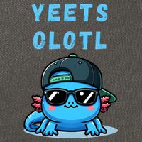 Yeets Olotl Funny Axolotl Yeet, Yeet Quote Funny Saying Cotton Canvas Backpack