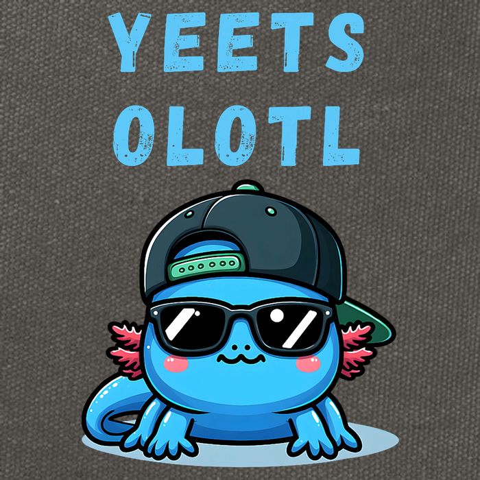 Yeets Olotl Funny Axolotl Yeet, Yeet Quote Funny Saying Cotton Canvas Backpack