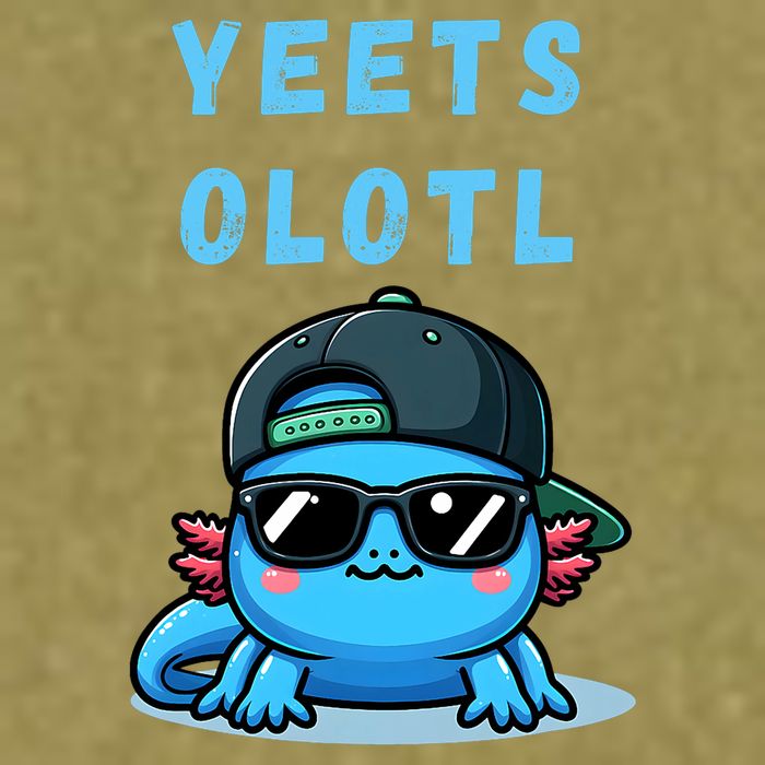 Yeets Olotl Funny Axolotl Yeet, Yeet Quote Funny Saying Garment-Dyed Women's Muscle Tee