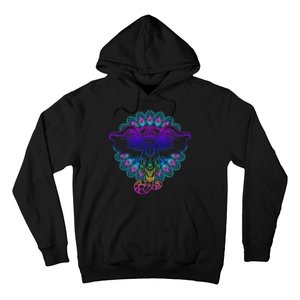 Yoga Elephant Aesthetic Ornate Stylized Hoodie