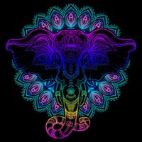 Yoga Elephant Aesthetic Ornate Stylized Impact Tech Backpack