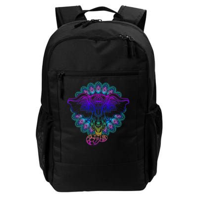 Yoga Elephant Aesthetic Ornate Stylized Daily Commute Backpack