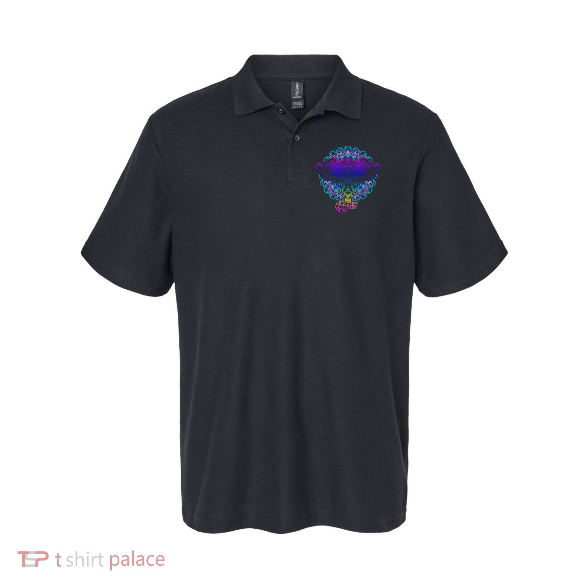Yoga Elephant Aesthetic Ornate Stylized Polo