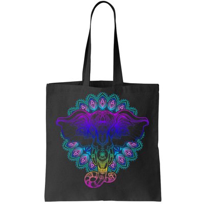 Yoga Elephant Aesthetic Ornate Stylized Tote Bag