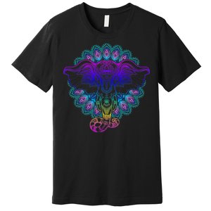 Yoga Elephant Aesthetic Ornate Stylized Premium T-Shirt