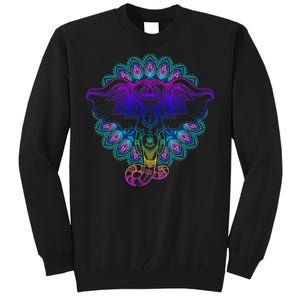 Yoga Elephant Aesthetic Ornate Stylized Tall Sweatshirt