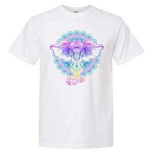 Yoga Elephant Aesthetic Ornate Stylized Garment-Dyed Heavyweight T-Shirt