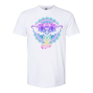 Yoga Elephant Aesthetic Ornate Stylized Softstyle® CVC T-Shirt