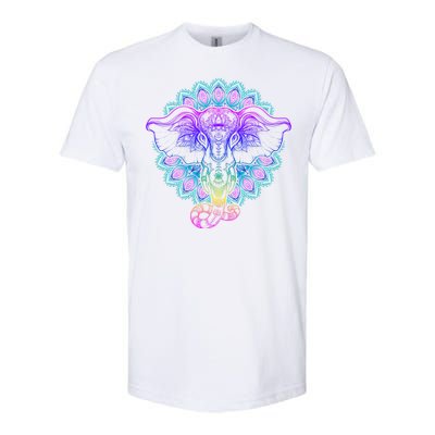 Yoga Elephant Aesthetic Ornate Stylized Softstyle® CVC T-Shirt