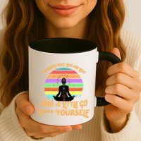 Yoga I'm Mostly Peace Love and Light and a A Little Go F Yourself Mug