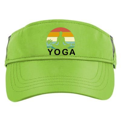 Yoga In Paradise Sunset Retro Vibes Adult Drive Performance Visor