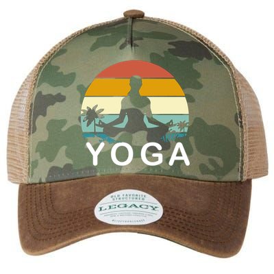 Yoga In Paradise Sunset Retro Vibes Legacy Tie Dye Trucker Hat