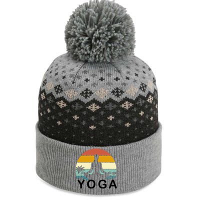 Yoga In Paradise Sunset Retro Vibes The Baniff Cuffed Pom Beanie