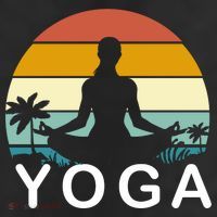 Yoga In Paradise Sunset Retro Vibes 7 Panel Mesh Trucker Snapback Hat
