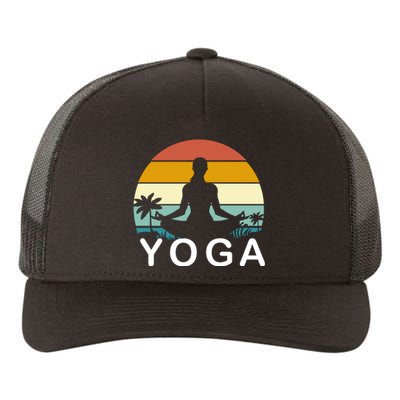 Yoga In Paradise Sunset Retro Vibes Yupoong Adult 5-Panel Trucker Hat