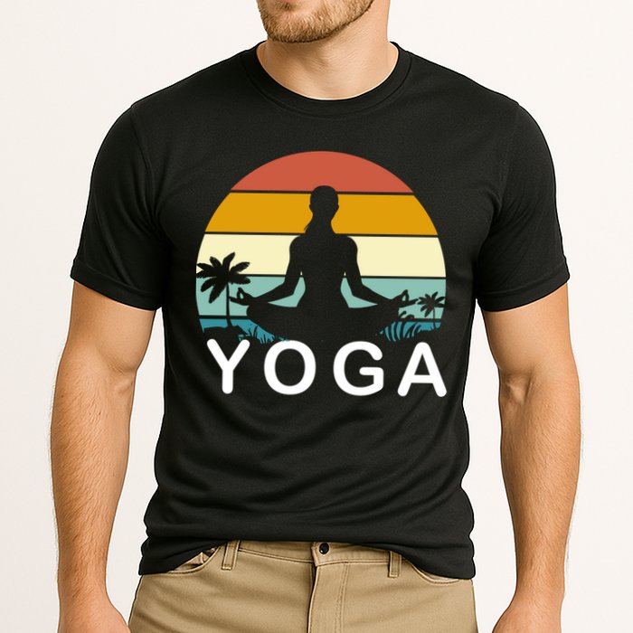Yoga In Paradise Sunset Retro Vibes Cooling Performance Crew T-Shirt