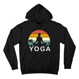 Yoga In Paradise Sunset Retro Vibes Hoodie