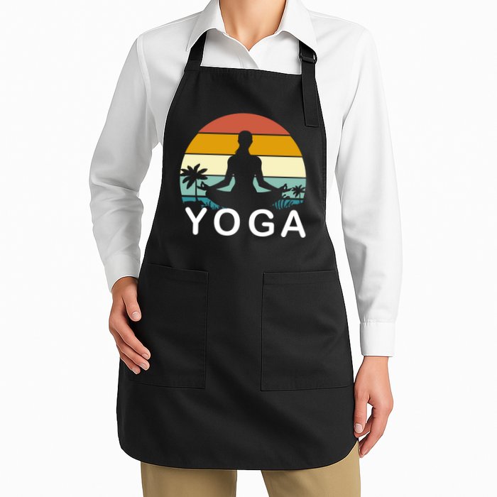 Yoga In Paradise Sunset Retro Vibes Apron