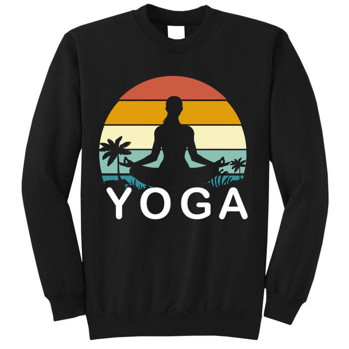 Yoga In Paradise Sunset Retro Vibes Sweatshirt