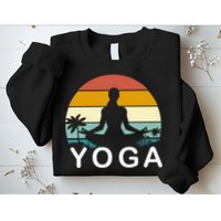 Yoga In Paradise Sunset Retro Vibes Sweatshirt