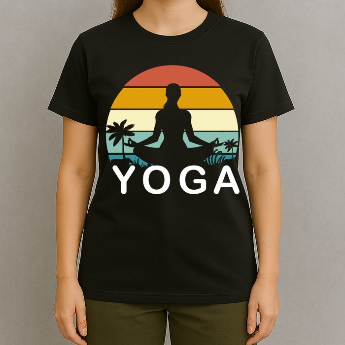 Yoga In Paradise Sunset Retro Vibes T-Shirt
