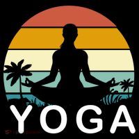 Yoga In Paradise Sunset Retro Vibes T-Shirt