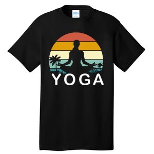 Yoga In Paradise Sunset Retro Vibes Tall T-Shirt