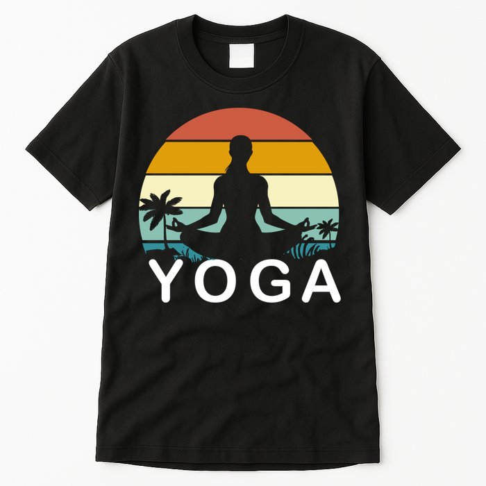 Yoga In Paradise Sunset Retro Vibes Tall T-Shirt