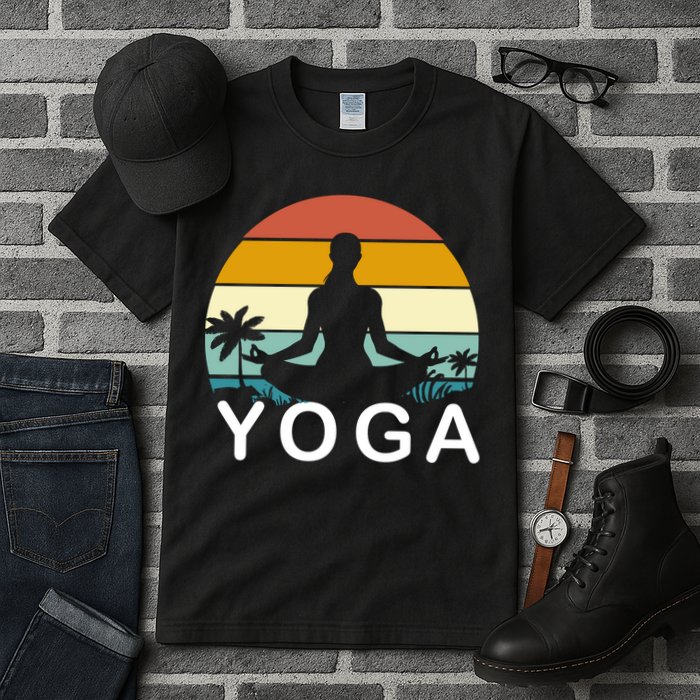Yoga In Paradise Sunset Retro Vibes Tall T-Shirt