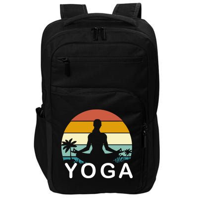 Yoga In Paradise Sunset Retro Vibes Impact Tech Backpack