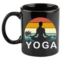 Yoga In Paradise Sunset Retro Vibes 11oz C Handle Ceramic Mug