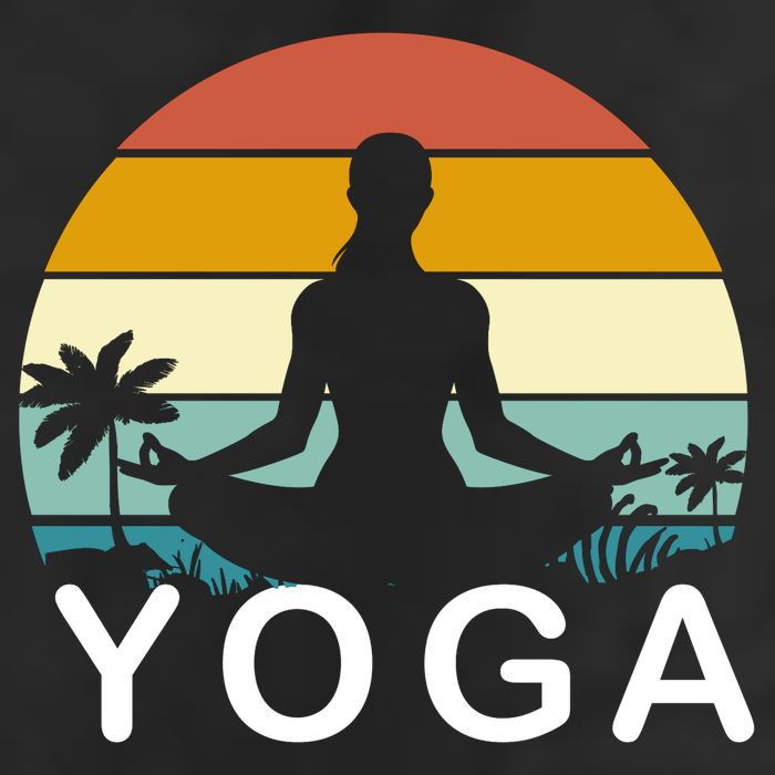 Yoga In Paradise Sunset Retro Vibes Beanie