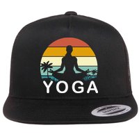 Yoga In Paradise Sunset Retro Vibes Flatbill Hat