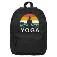 Yoga In Paradise Sunset Retro Vibes 16 in Basic Backpack