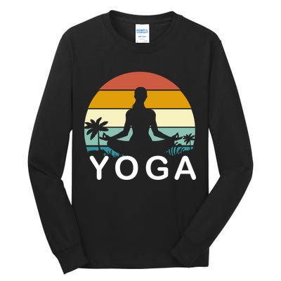 Yoga In Paradise Sunset Retro Vibes Tall Long Sleeve T-Shirt