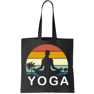 Yoga In Paradise Sunset Retro Vibes Tote Bag