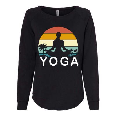 Yoga In Paradise Sunset Retro Vibes Womens California Wash Sweatshirt