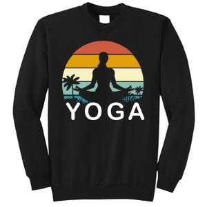 Yoga In Paradise Sunset Retro Vibes Tall Sweatshirt